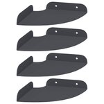 vidaXL Étagère Flottante d'Angle 4 pc Anthracite 15 x 15 x 2 cm