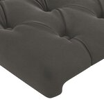vidaXL Tête de lit à LED Gris foncé 183x16x118/128 cm Velours