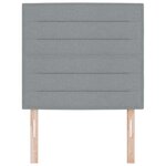 vidaXL Têtière LED Design Lignes Gris Clair 100 cm Tissu