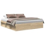 vidaXL Cadre de lit sans matelas chêne sonoma 180x200 cm
