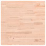 vidaXL Dessus de table 60x60x4 cm carré bois massif de hêtre