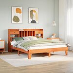 vidaXL Cadre de lit sans matelas cire marron 180x200cm bois pin massif