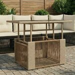 vidaXL Table de jardin relevable Beige 100 x 55 x 37 cm