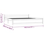 vidaXL Cadre de lit Blanc Bois massif 160x200 cm