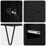 vidaXL Buffet Chêne noir 69 5 x 34 x 90 cm Bois d'ingénierie