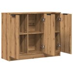 vidaXL Buffet chêne artisanal 90 5x30x70 cm bois d'ingénierie