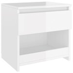 vidaXL Tables de chevet 2 Pièces Blanc brillant 40x30x39 cm Aggloméré