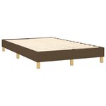 vidaXL Sommier à lattes de lit matelas et LED marron foncé 120x190 cm