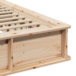 vidaXL Cadre de lit Marron 200 x 200 cm Bois de pin massif
