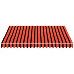 vidaXL Toile de rechange pour auvent Orange et marron 300 x 250 cm