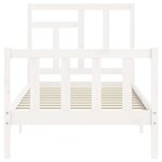 vidaXL Cadre de lit sans matelas blanc 90x200 cm bois de pin massif