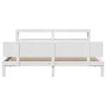 vidaXL Cadre de lit avec tête de lit sans matelas blanc 200x200 cm