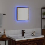 vidaXL Miroir de salle de bain LED Bois Ancien 40 x 37 x 8.5 cm