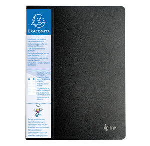 Protège-documents en polypropylène rigide avec porte étiquette 3 faces up line opaque 20 vues - a4 - x 20 - exacompta