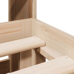 vidaXL Lit bibliothèque sans matelas 140x190 cm bois de pin massif