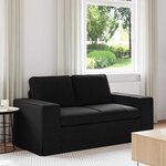 vidaXL Canapé Noir 162 x 80 x 82 cm tissu