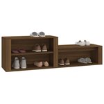 vidaXL Armoire à chaussures Chêne marron 150x35x45cm Bois d'ingénierie