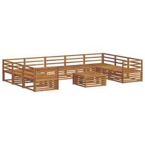 vidaXL Ensemble de canapés d'extérieur 10 Pièces Naturel