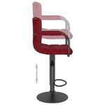 vidaXL Tabourets de bar lot de 2 rouge bordeaux velours