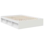 vidaXL Cadre de lit avec tête de lit Blanc 140 x 190 cm Pin massif