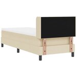vidaXL Lit boxspring avec matelas avec matelas Crème 80 x 200 cm