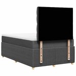 vidaXL Sommier à lattes de lit avec matelas gris foncé 120x190cm tissu