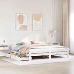 vidaXL Cadre de lit sans matelas blanc 180x200 cm bois massif de pin