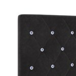 vidaXL Tête de lit capitonnée noire avec boutons en cristal - 200 cm en velours
