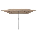 Parasol de jardin carré vidaXL 295x245 cm Taupe