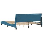 vidaXL Cadre de lit avec LED sans matelas bleu 180x200 cm velours