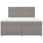 vidaXL Sommier à lattes de lit avec matelas Taupe 180x200 cm Tissu