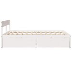 vidaXL Cadre de lit sans matelas blanc 150x200 cm bois de pin massif