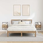 vidaXL Cabinet de chevet 2 Pièces Chêne artisanal 35 x 30 x 51 cm