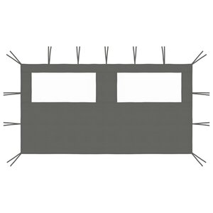 vidaXL Paroi latérale de belvédère avec fenêtres 4x2 m Anthracite