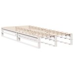 vidaXL Cadre de lit sans matelas blanc 75x190 cm bois de pin massif