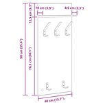 vidaXL Porte-manteau mural avec étagère Chêne sonoma 90 x 40 x 10 cm