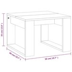 vidaXL Table d'appoint Sonoma gris 50x50x35 cm Bois d'ingénierie