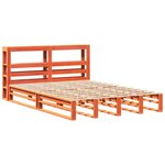 vidaXL Cadre de lit sans matelas cire marron 120x200cm bois pin massif