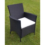 vidaXL Ensemble à manger d'extérieur 7 Pièces et coussins résine tressée