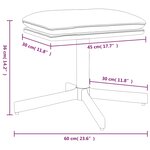 vidaXL Repose-pied Marron 60x60x36 cm Tissu et similicuir