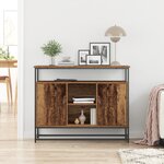 Buffet vidaXL en bois ancien 100x35x80 cm en bois aggloméré et acier