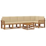vidaXL Ensemble de canapés d'extérieur 7 pc Naturel et Beige