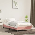 vidaXL Cadre de lit sans matelas rose 100x200 cm velours