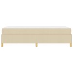 vidaXL Lit à ressorts Crème et Beige et Blanc 90 x 200 cm tissu