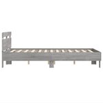 vidaXL Cadre de lit avec LED sans matelas sonoma gris 120x190 cm