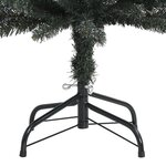 vidaXL Sapin de Noël artificiel mince avec support Vert 210 cm PVC