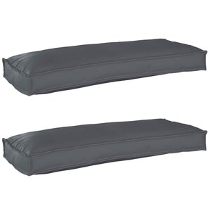 vidaXL Set de coussins de palette 2 Pièces Anthracite 100 x 40 x 8 cm