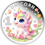 Monnaie BABY UNICORN Baby Mythical Creature 1/2 Oz Argent 1$ Niue 2026 (PRÉCOMMANDE)