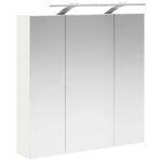 vidaXL Armoire Miroir de Salle de Bain Blanc 70 x 14 5 x 70 cm