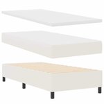 vidaXL Lit à ressort LED avec tête de lit Crème et Blanc 100 x 200 cm